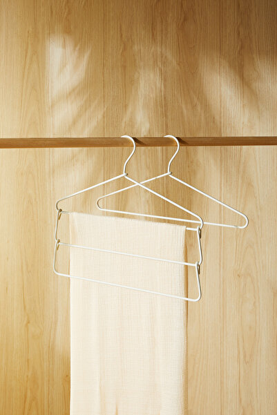 Ocean Home Textile 3-slojna metalna vešalica za odeću presvučena tkaninom u e...