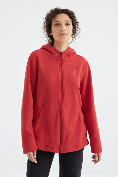 TOMMY LIFE Hanorac din fleece pentru femei Fiesta, cu glugă, cu fermoar, form...