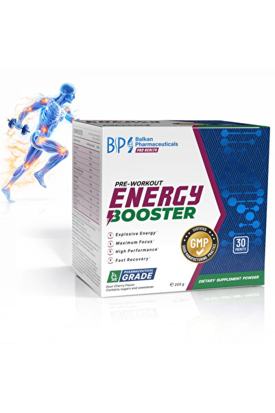 Balkan Pharmaceuticals Energy Booster, Supliment Alimentar Pre‑Antrenament pe...