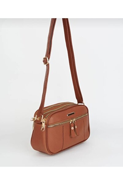 selma demir Smeđa Koža Ženska torba sa tri odjeljka Torba za rame