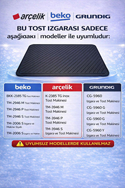 ÖZ BEYAZ EŞYA K-2385 Tg Inox Toaster (Quantum Plate) Plate Grill Surface 9197...