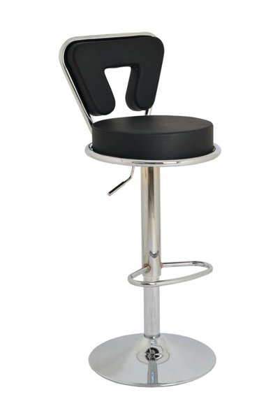 Bürocci Virago Bar Sandalyesi - Siyah Deri - 9540s0101