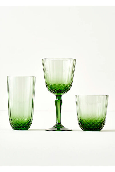 Bella Maison Colore Kesme Bardak-Kadeh Seti 18'li Yeşil