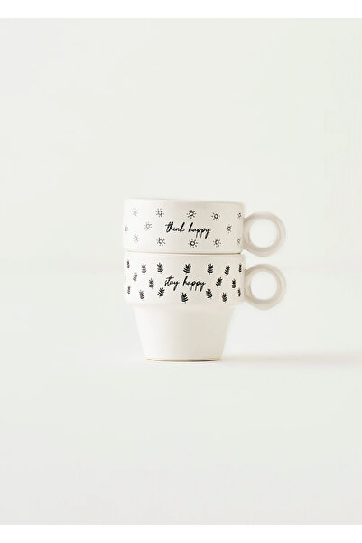 Bella Maison Ceramic Espresso Coffee Cup Set of 2 - 105 cc