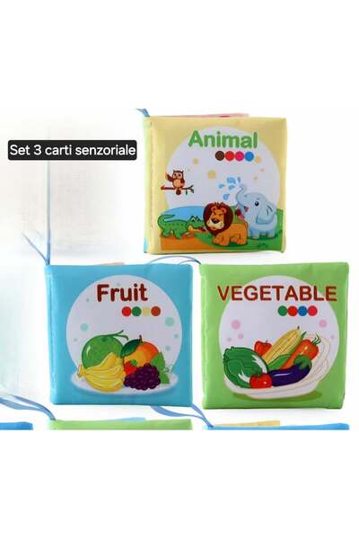 OEM Set 3 cărti senzoriale pentru bebelusi
