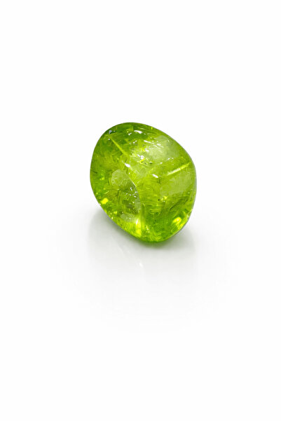 Defne Silver Green Matte Murano Glass Charm