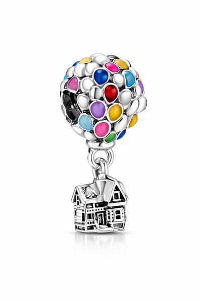 Defne Silver Hanging Colorful Balloon Charm