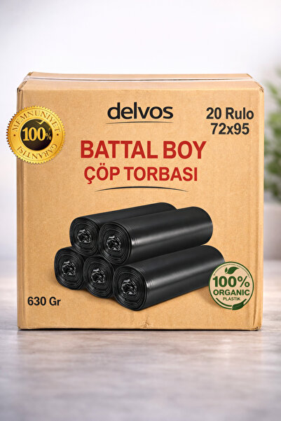 naft 20 Rulo Çöp Torbası Battal Boy 10’lu (1 KOLİ) 72x95 Çöp Poşeti