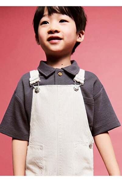 MANGO Baby Çizgili kısa tulum