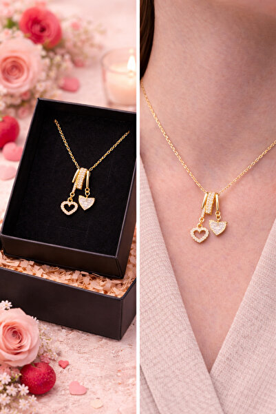 PULİNİN DÜKKANI Premium Baltic Concept Heart & Owl Charm Necklace – Black Vel...