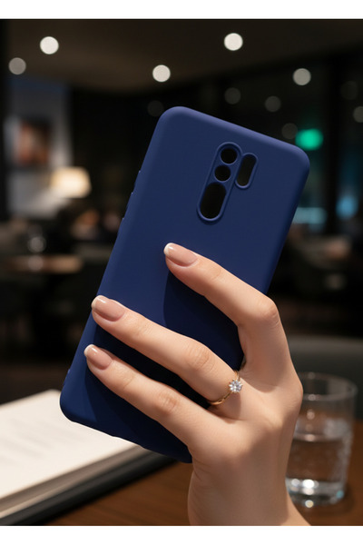 TechTrove Xiaomi Redmi 9 Kılıf Içi Kadife Süet Tasarımlı Kamera Korumalı Sili...