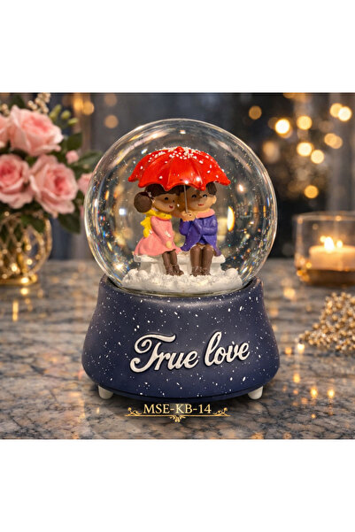 Erzi Büyük Boy Püskürtmeli Işıklı Müzikli Sevgili Kar Küresi(Mse-6)