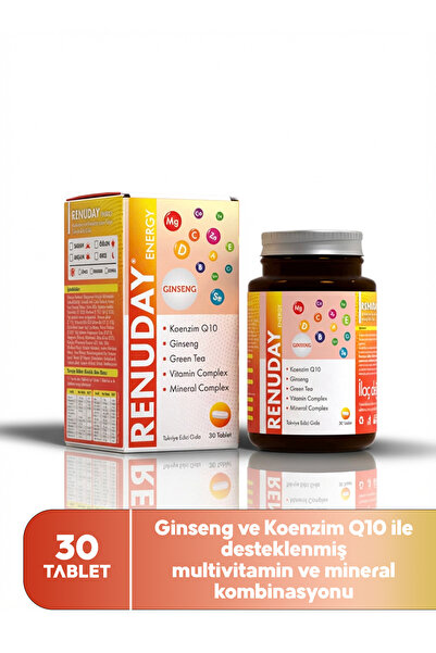 Renuday Energy Multivitamin ve Mineraller İçeren Tablet Takviye Edici Gıda