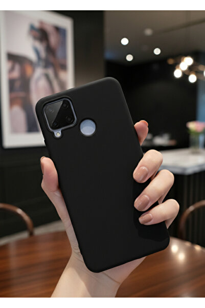 TechTrove Realme C15 Kılıf İçi Kadife Soft Silikon Lansman Kapak