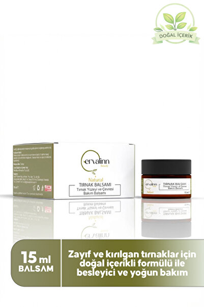 Ervalinn Doğal Tırnak Balsamı Besleyici Onarıcı Güçlendirici 15 ml Dudak Bals...