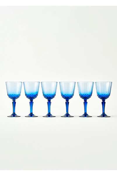 Bella Maison Colore Kesme Kadeh 6'lı Mavi (310 cc)