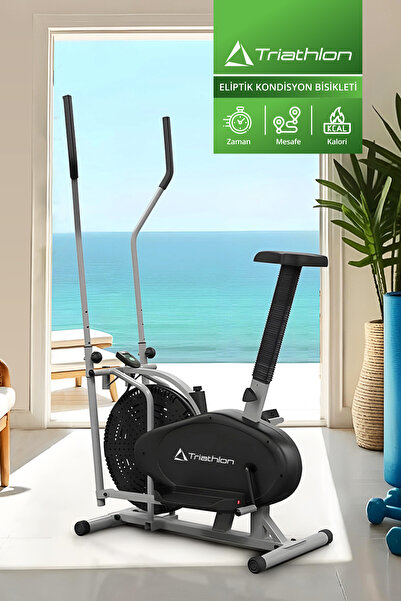 Triathlon T‑224 Eliptik Kondisyon Bisikleti | LCD Ekran | Ayarlanabilir Sele ...