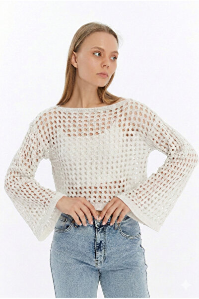 MA ananas Bluză scurtă ajurata pentru damă