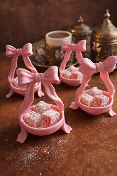 Blokizatech Kahve Yanı Lokumluk ve Sunumluk Seti 4'lü Fiyonk Tasarımlı