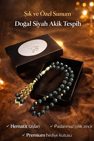 arzela سبحة رجالية من حجر العقيق الطبيعي 33 حبة بقطع متعدد الأوجه