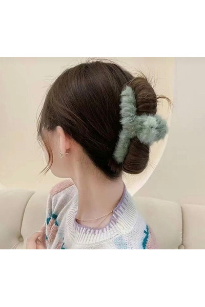 İnDerin Soft Furry Plush Clamp Peg Buckle