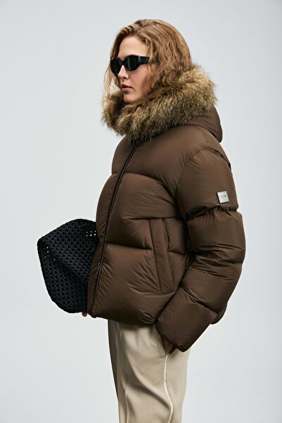 Lufian 122120052 Sunshıne Goose down Women's Coat Brown