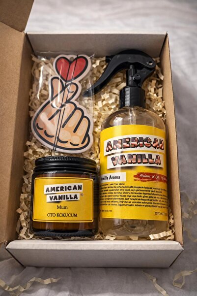 oto kokucum Hediyelik American Vanilla Esanslı Mum, Ortam Kokusu , Kore Kalbi...