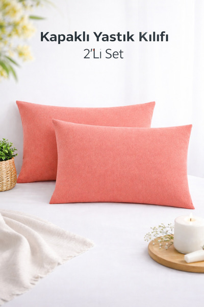 TEXTİLEGARDEN Kapaklı 2’li Yastık Kılıfı 50x70 2-Piece Envelope Pillowcase Set