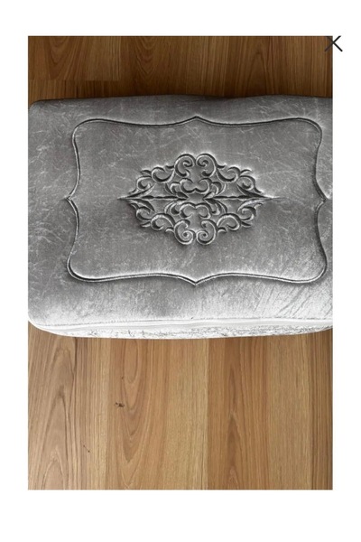 Genel Markalar Büyüleyici Zarafet: Kadife Silver Işlemeli Gelin Damat 3'lü Hu...