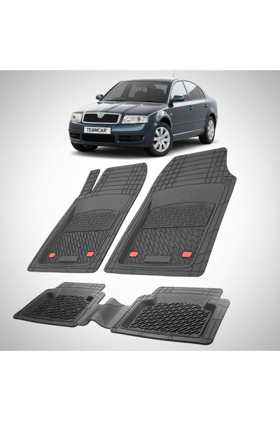 TEAMCAR Covorașe auto compatibile Skoda Superb I 2001-2008 |   Negru