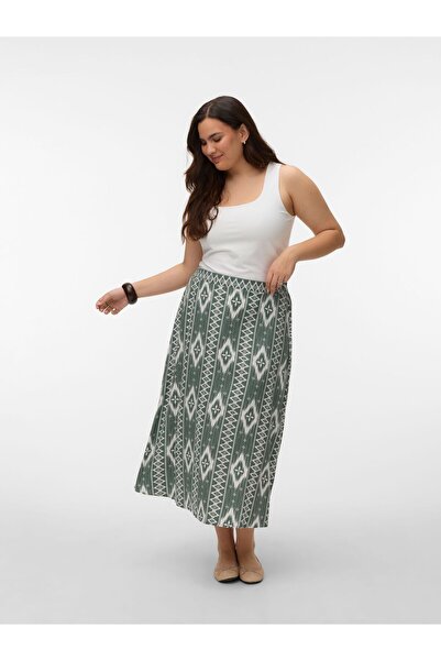 Veromoda Curve A-Linien Rock VMCMYMILO Hohe Taille Midirock