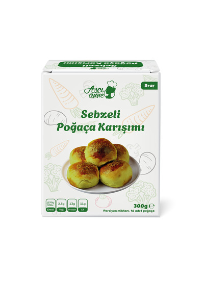 Aşçı Anne Sebzeli Poğaça Karışımı 8+ Ay