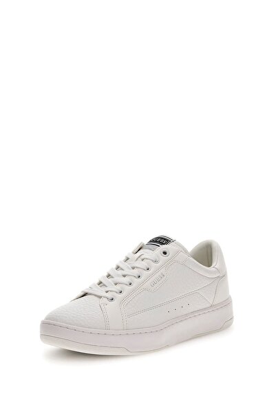 Guess حذاء رياضي رجالي أبيض من الجلد