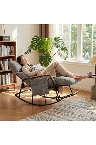 DY Gri Sallanan Ayarlanabilir Mekanizmalı Tv Koltuğu, Dinlenme Koltuğu, Okuma...