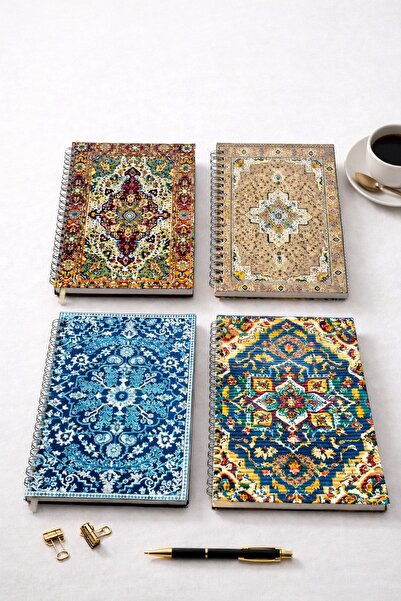 Mas Note مجموعة دفاتر مدرسية حلزونية الشكل غير مسطرة مقاس A5، مكونة من 4 قطع ...