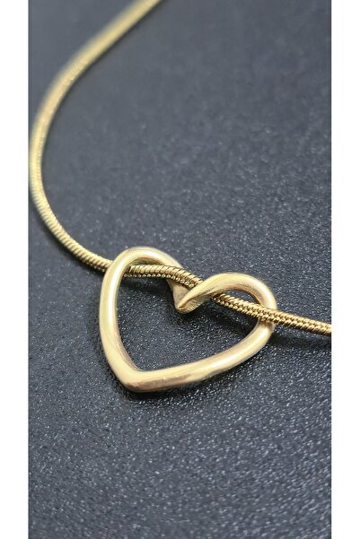 stainles steel قلادة من الفولاذ المقاوم للصدأ على شكل قلب معقود