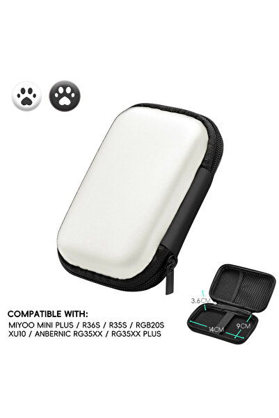 Choice حافظة بيضاء وأغطية ضفدع بيانات لهاتف Anbernic RG35XX Plus Miyoo Mini P...