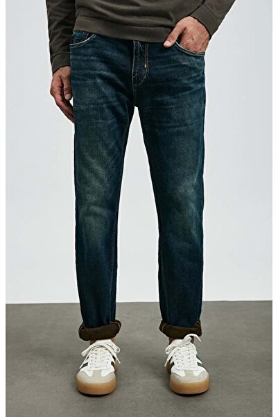 Lufian 112200227 Chrıs Spor Jean Erkek Pantolon Slim Fit Erkek Kot Pantolon MAVİ