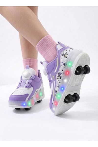 ROCKY SPORT Nils Kız Çocuk Patenli, Işıklı Rahat Mor Spor Ayakkabı&Sneaker | ...