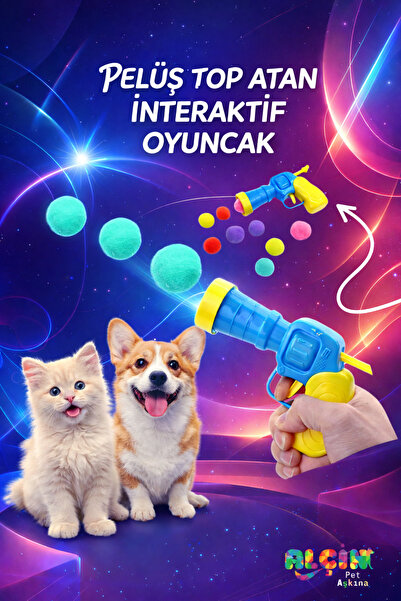ALÇİN لعبة تفاعلية للقطط والكلاب ترمي الكرات القطيفة