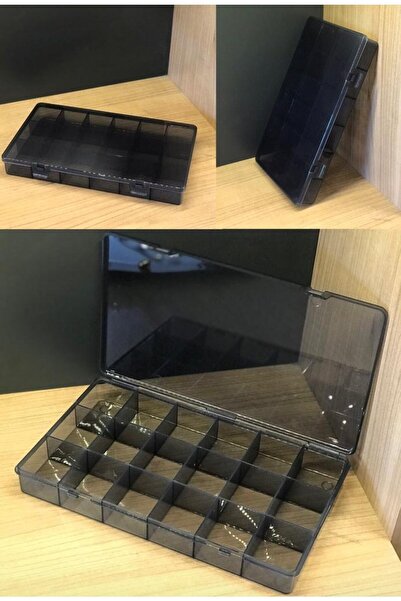 Bayev صندوق مجوهرات مدخن مكون من 18 حجرة مع غطاء صندوق خياطة منظم