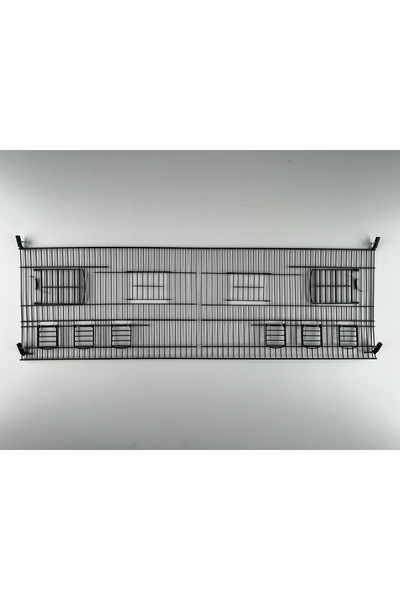 İstanbul Kafes - Salma Kafes Önteli - (100,5cm x 26,5cm ) Siyah Fırın Boyalı