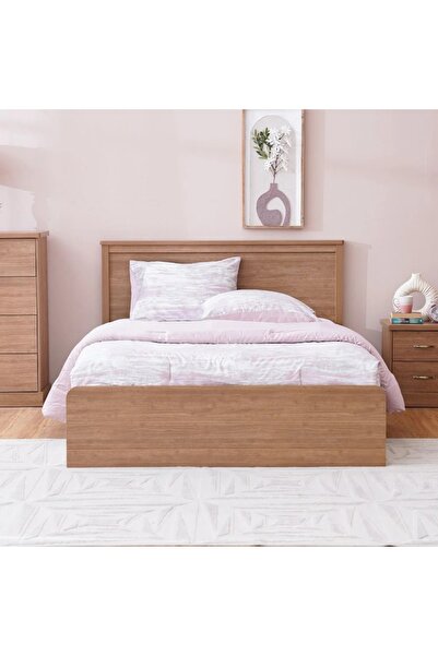 Danube Home سرير زيركو كوين ١٥٠×٢٠٠ مع مساحة تخزين - خشب بلوط بني، الطول ١٥٩×...