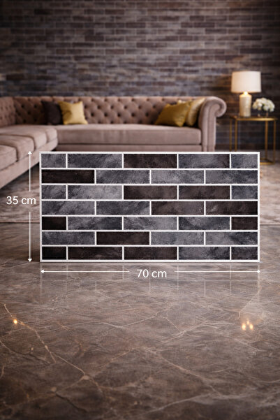 UKAB DEKOR 70X35 Kendinden Yapışkanlı 3D Lüks Dekoratif Tuğla Duvar Kaplama –...