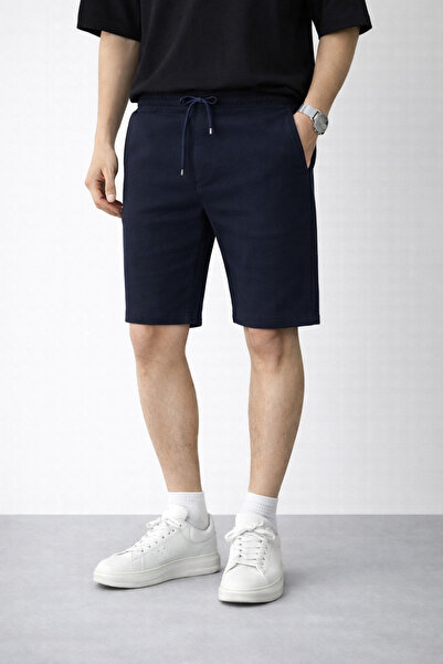 inpool Ανδρικό καλοκαιρινό βαμβακερό λινό σορτς με ελαστική μέση τσέπη & βερμ...