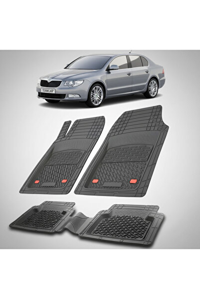 TEAMCAR Covorașe auto tip tavă compatibile cu Skoda Superb II (2008–2015), ne...