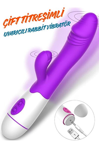 30 Hız Titreşimli Usb Şarjlı Soft Kaliteli Silikon Dokuda Klitoris Uyarıcılı Teknoloji Zevk Vibratör