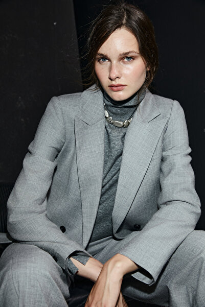 Lufian Lına Kadın Ceket Regular Fit Gri