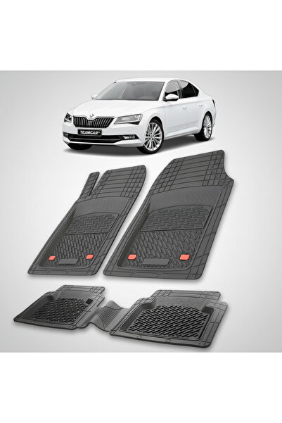 TEAMCAR Covorașe auto tip tavă compatibile cu Skoda Superb III (2015–2023), n...
