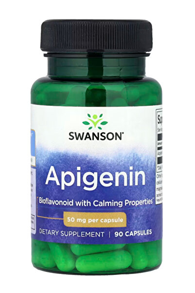 SWANSON Apigenin Supplement, 50mg Capsules, Helps Promote Sleep, Stress Relie...